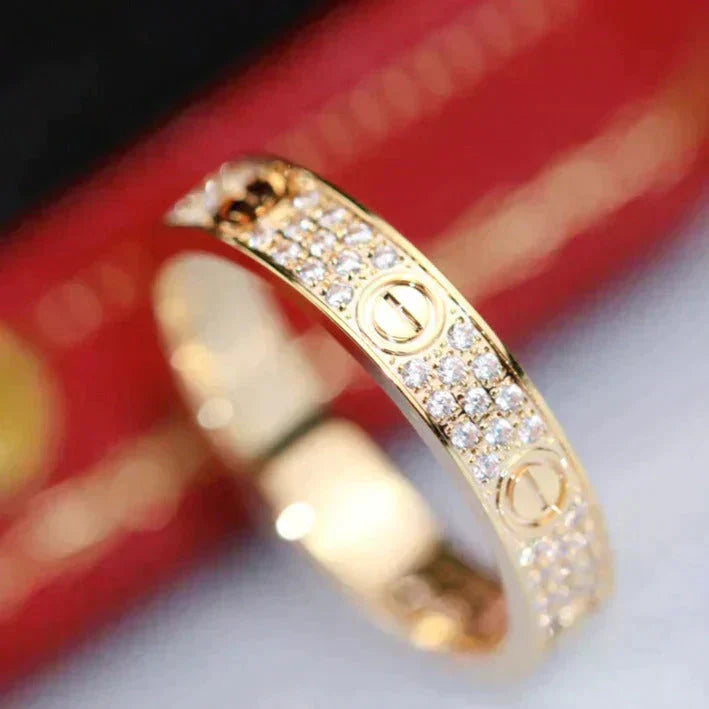 [⭐Shinejoy]LOVE RING 3.6MM DIAMOND PAVED
