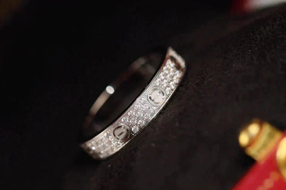 [⭐Shinejoy]LOVE RING 3.6MM DIAMOND PAVED