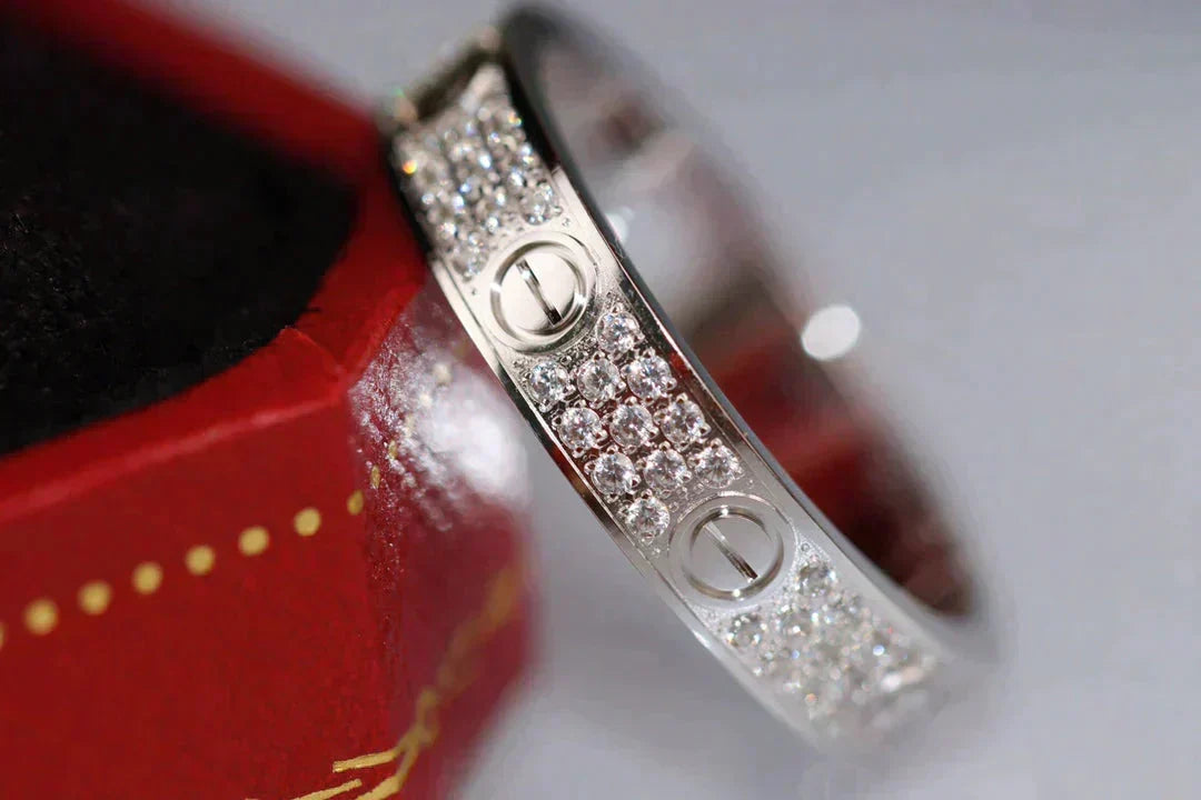 [⭐Shinejoy]LOVE RING 3.6MM DIAMOND PAVED