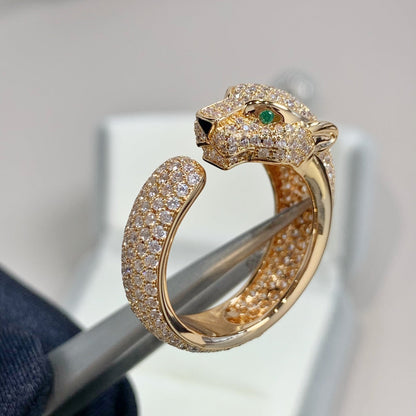 [⭐Shinejoy]PANTHERE PINK GOLD DIAMOND RING