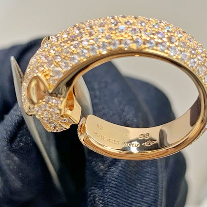 [⭐Shinejoy]PANTHERE PINK GOLD DIAMOND RING