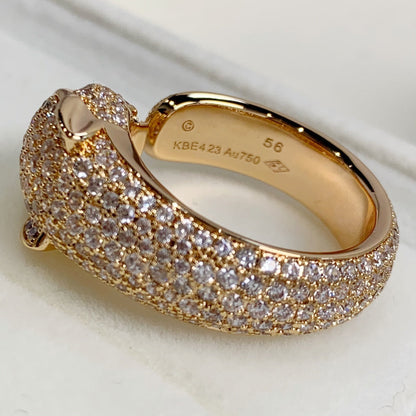 [⭐Shinejoy]PANTHERE PINK GOLD DIAMOND RING