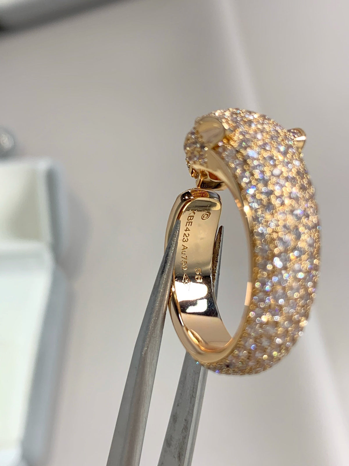 [⭐Shinejoy]PANTHERE PINK GOLD DIAMOND RING