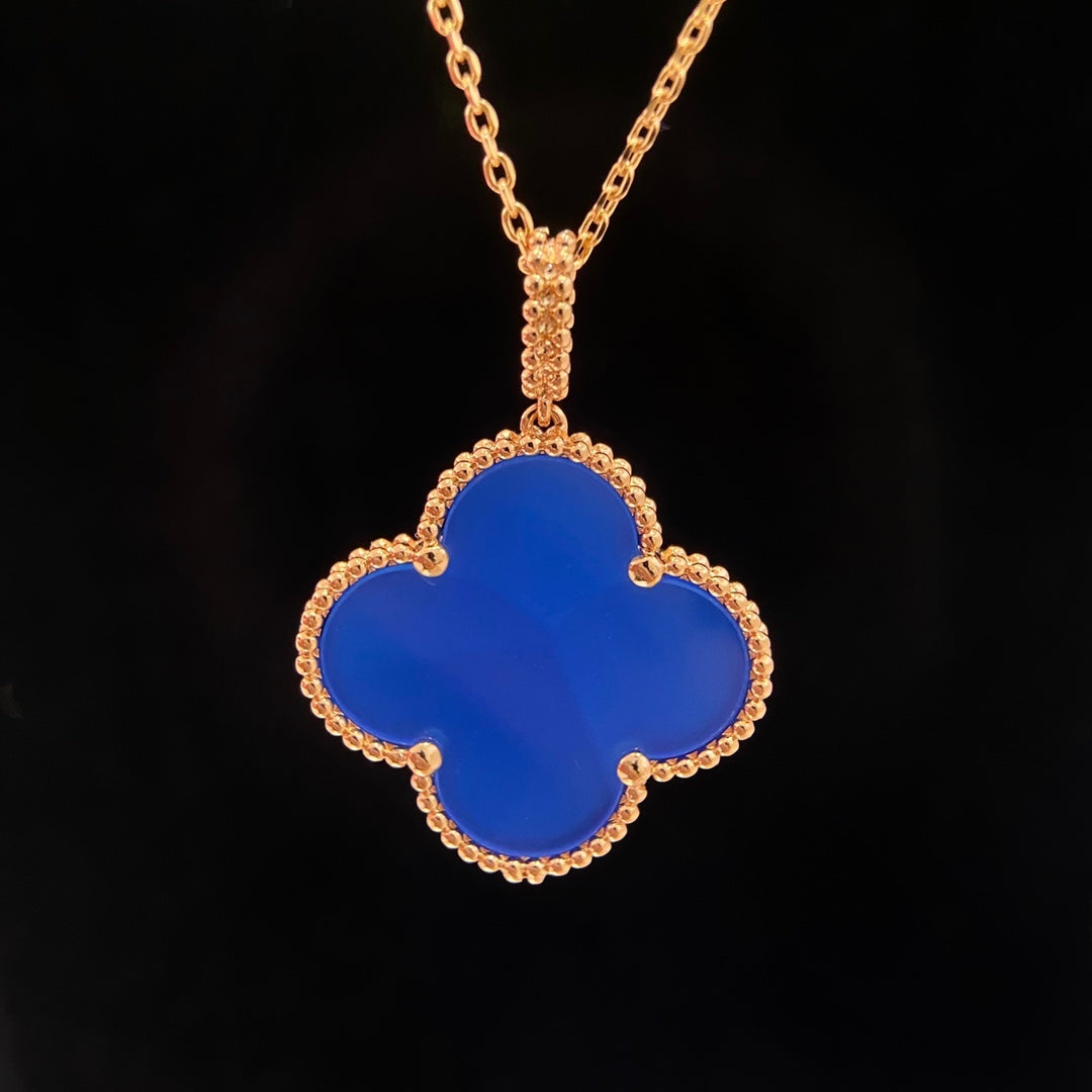 [⭐Shinejoy]CLOVER 25MM NECKLACE TURQUOISE ROSE GOLD