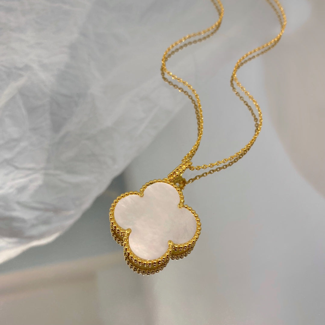 [⭐Shinejoy]CLOVER 25MM MOP LARGE PENDANT NECKLACE