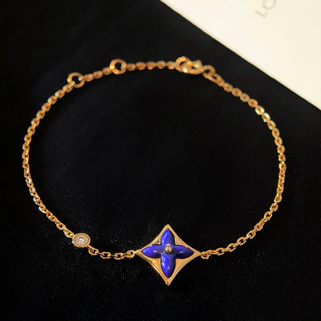 [⭐Shinejoy]COLOR STAR PINK GOLD DIAMOND BRACELET