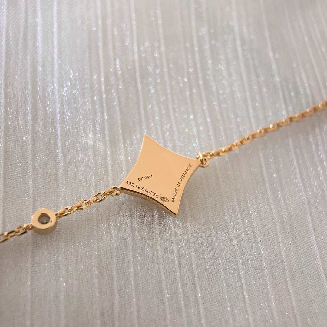 [⭐Shinejoy]COLOR STAR PINK GOLD DIAMOND BRACELET