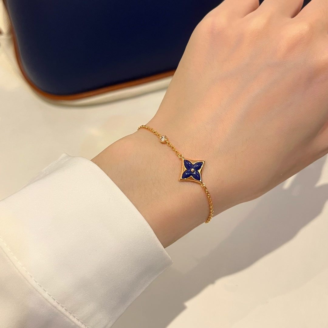 [⭐Shinejoy]COLOR STAR PINK GOLD DIAMOND BRACELET