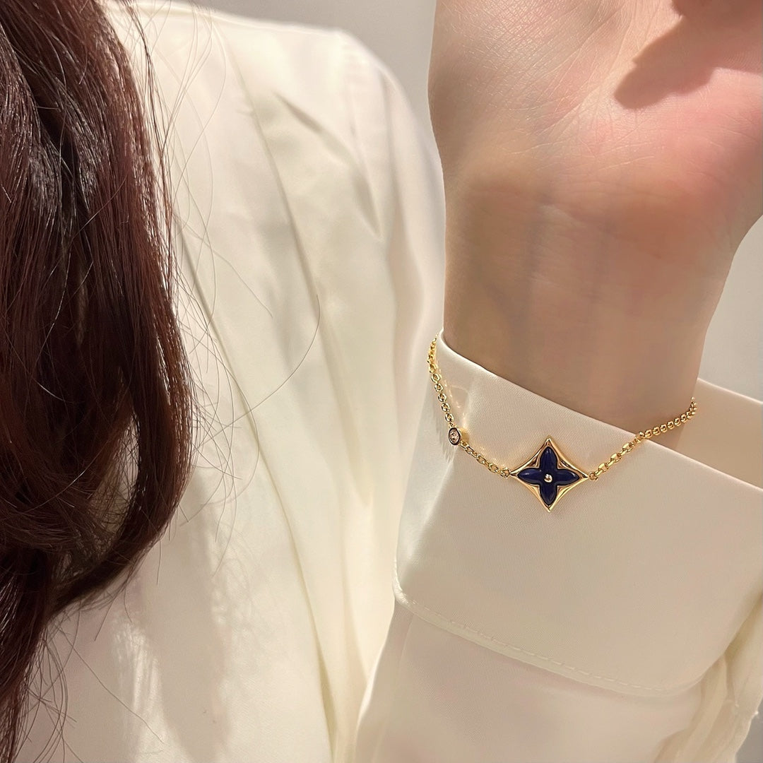[⭐Shinejoy]COLOR STAR PINK GOLD DIAMOND BRACELET