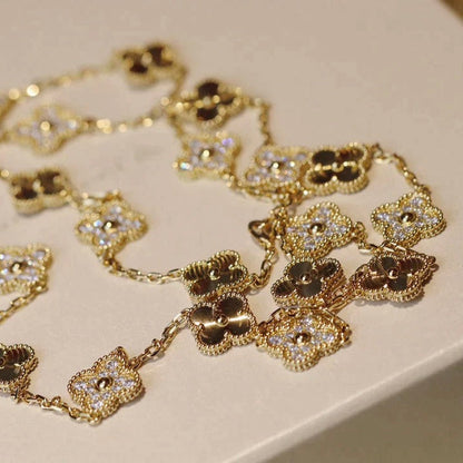 [⭐Shinejoy]CLOVER 20 MOTIFS LASER DIAMOND NECKLACE