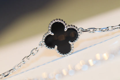 [⭐Shinejoy]CLOVER 20 MOTIFS ONYX DIAMOND SILVER