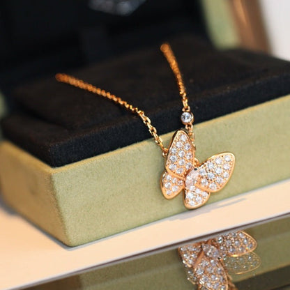 [⭐Shinejoy]BUTTERFLY DIAMOND NECKLACE