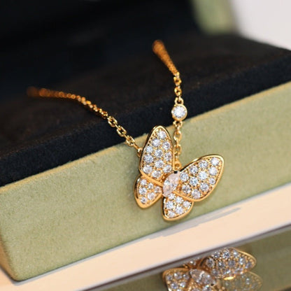 [⭐Shinejoy]BUTTERFLY DIAMOND NECKLACE