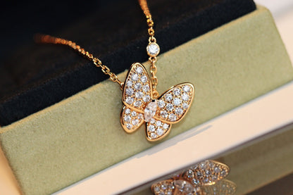 [⭐Shinejoy]BUTTERFLY DIAMOND NECKLACE