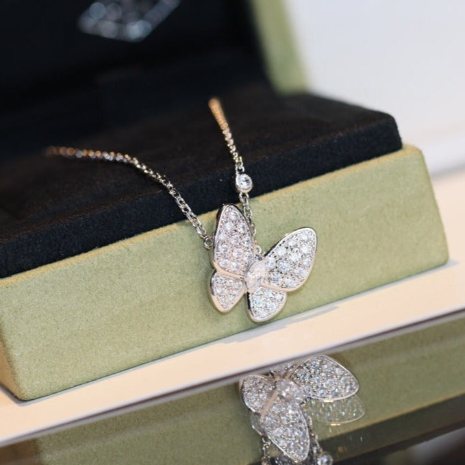 [⭐Shinejoy]BUTTERFLY DIAMOND NECKLACE