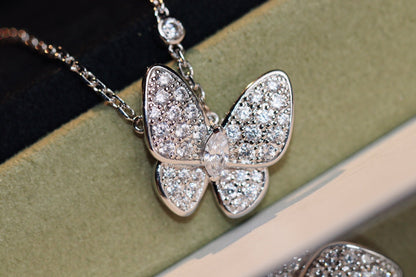 [⭐Shinejoy]BUTTERFLY DIAMOND NECKLACE