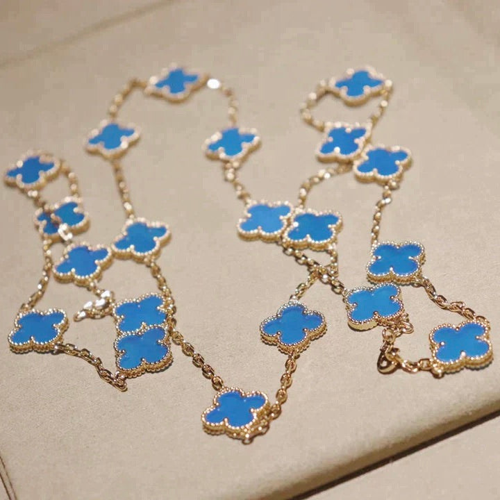 [⭐Shinejoy]CLOVER 20 MOTIFS TURQUOISE GOLD