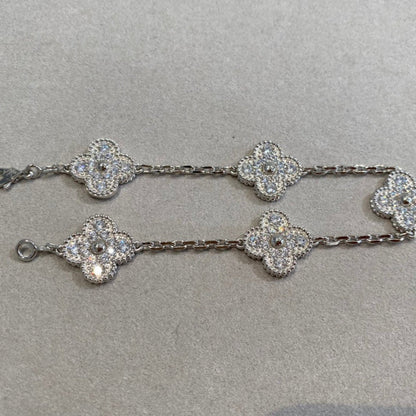 [⭐Shinejoy] CLOVER 5 MOTIF FULL DIAMOND BRACELET COLLECTION