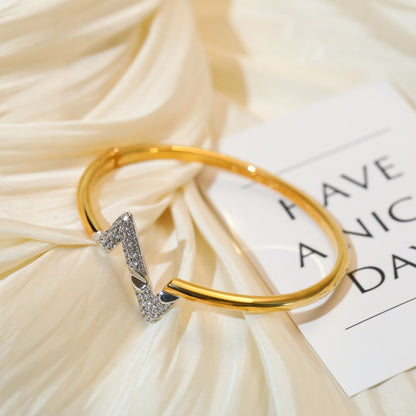 [⭐Shinejoy]VOLTE UPSITE DOWN GOLD DIAMOND BRACELET