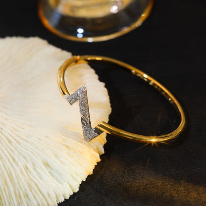 [⭐Shinejoy]VOLTE UPSITE DOWN GOLD DIAMOND BRACELET