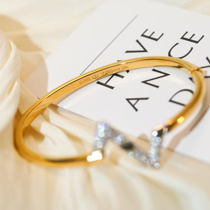 [⭐Shinejoy]VOLTE UPSITE DOWN GOLD DIAMOND BRACELET