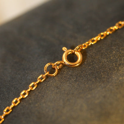 [⭐Shinejoy]SUN PEDANT PINK GOLD 1 DIAMOND NECKLACE