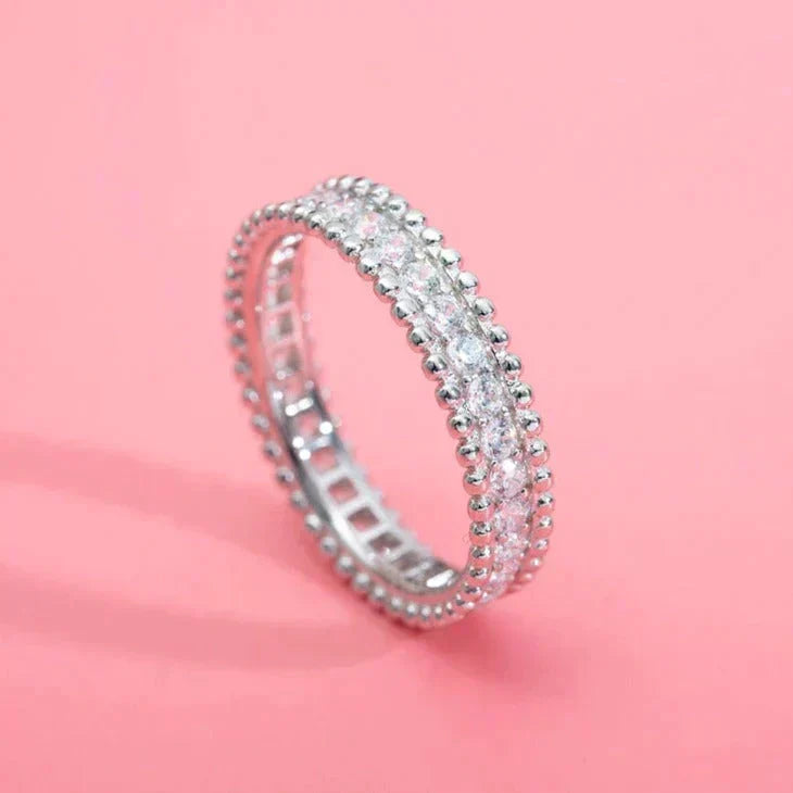 [⭐Shinejoy]PERLEE DIAMOND SILVER RING
