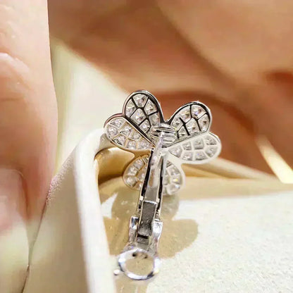 [⭐Shinejoy]CLOVER COMOS DIAMOND EARRINGS SILVER