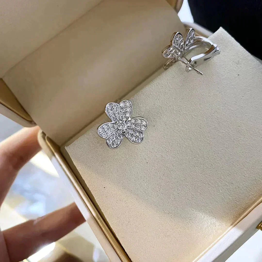 [⭐Shinejoy]CLOVER COMOS DIAMOND EARRINGS SILVER
