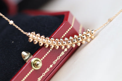 [⭐Shinejoy]CLASH PINK GOLD NECKLACE