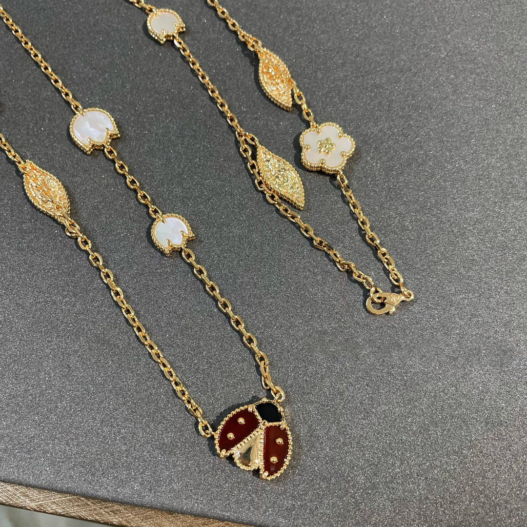 [⭐Shinejoy]LUCKY SPRING 15 MOTIFS GOLD NECKLACE