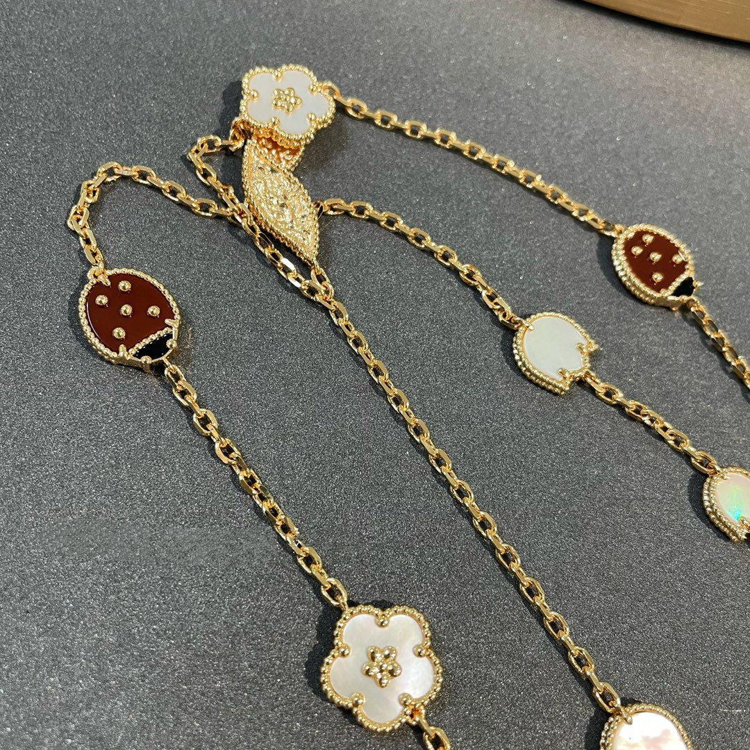 [⭐Shinejoy]LUCKY SPRING 15 MOTIFS GOLD NECKLACE