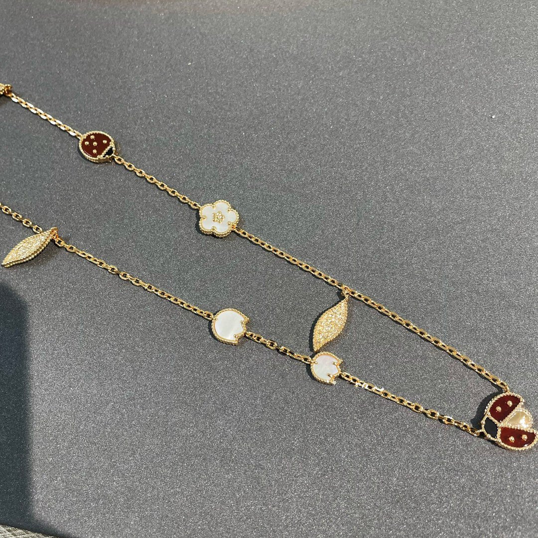 [⭐Shinejoy]LUCKY SPRING 15 MOTIFS GOLD NECKLACE