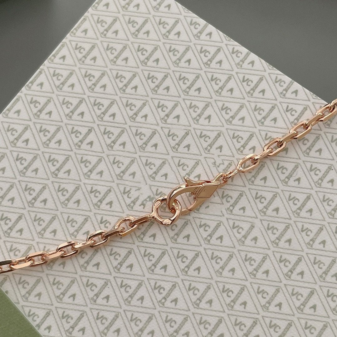 [⭐Shinejoy]LUCKY SPRING 15 MOTIFS ROSE GOLD NECKLACE