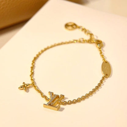 [⭐Shinejoy]LOGO STAR MOTIF GOLD BRACELET