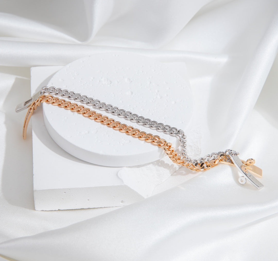 [⭐Shinejoy]KELLY CHAIN SILVER DIAMOND BRACELET