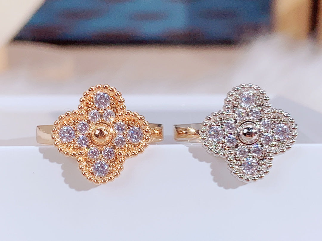 [⭐Shinejoy]CLOVER DIAMOND RING