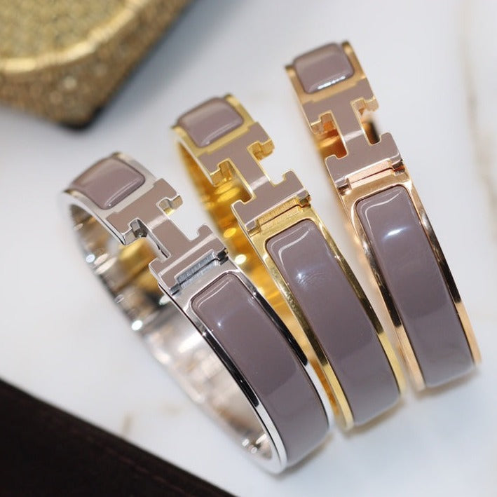 [⭐Shinejoy]H BRACELET 12MM BROWN