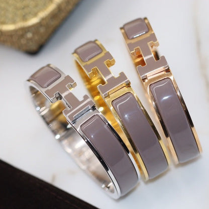 [⭐Shinejoy]H BRACELET 12MM BROWN
