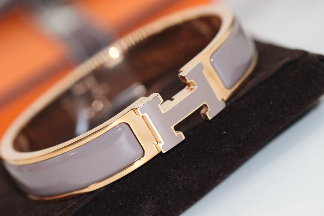 [⭐Shinejoy]H BRACELET 12MM BROWN