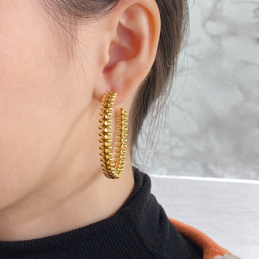 [⭐Shinejoy]CLASH LARGE HOOP EARRINGS