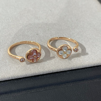 [⭐Shinejoy]SUN 1 DIAMOND PINK MOP RING