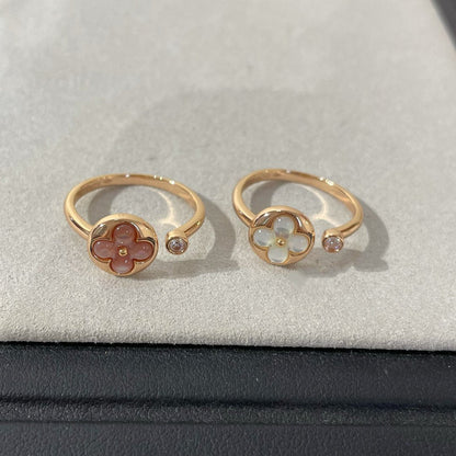 [⭐Shinejoy]SUN 1 DIAMOND PINK MOP RING