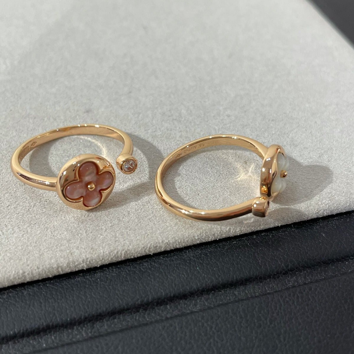 [⭐Shinejoy]SUN 1 DIAMOND PINK MOP RING