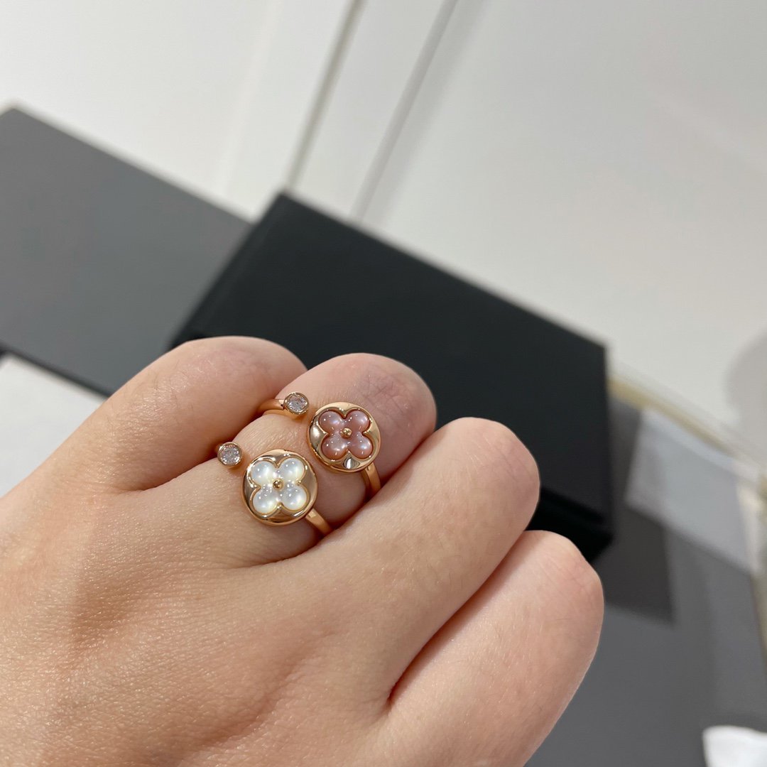 [⭐Shinejoy]SUN 1 DIAMOND PINK MOP RING