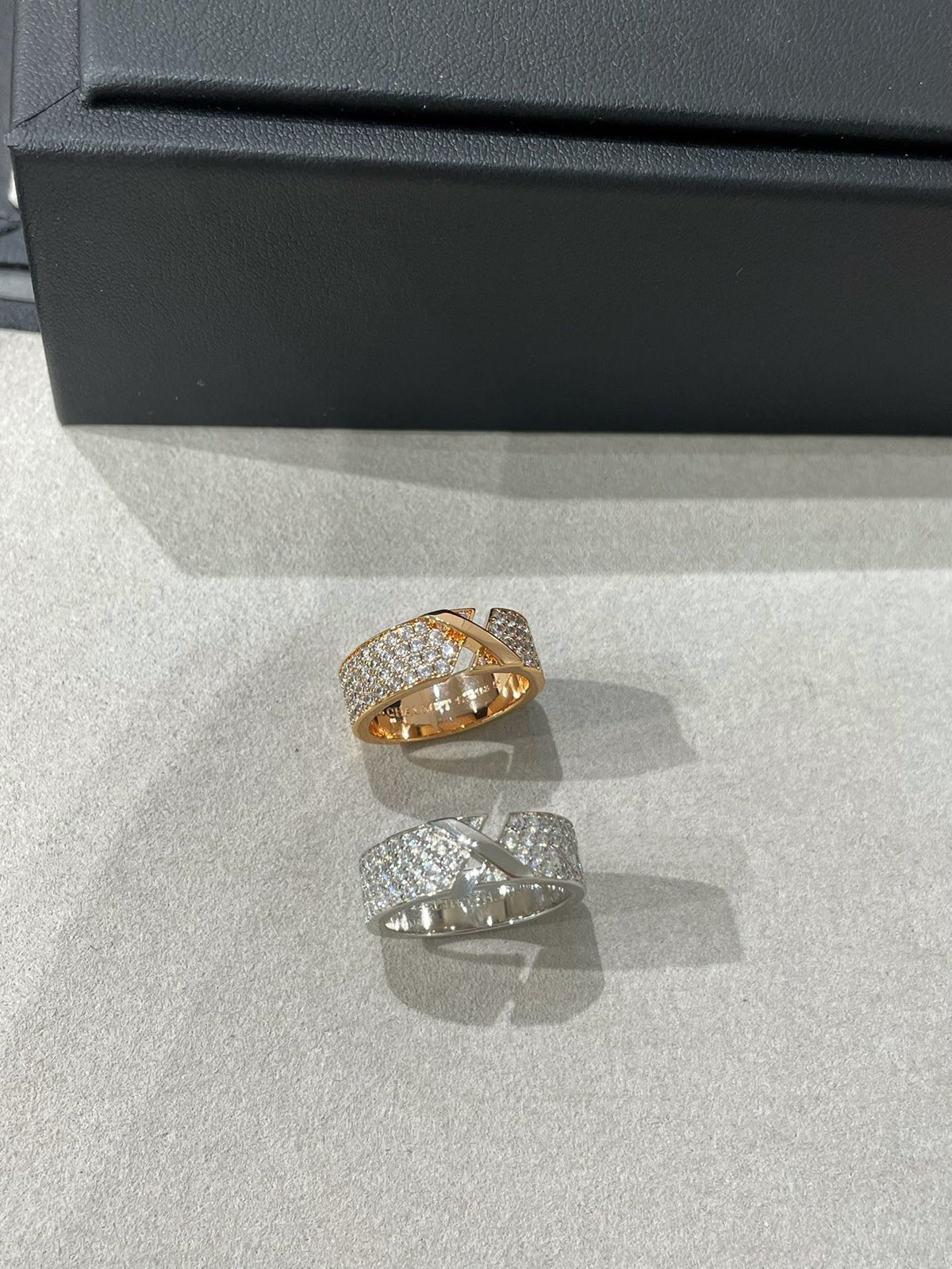 [⭐Shinejoy]LIENS EVIDENCE  DIAMOND PAVED RING