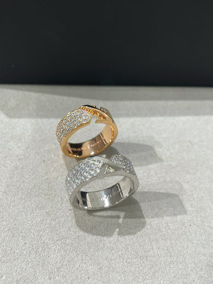[⭐Shinejoy]LIENS EVIDENCE  DIAMOND PAVED RING