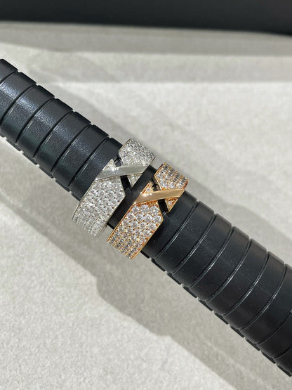 [⭐Shinejoy]LIENS EVIDENCE  DIAMOND PAVED RING