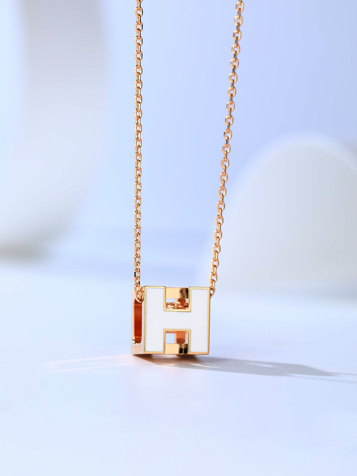 [⭐Shinejoy]H CAGE PINK GOLD NECKLACE