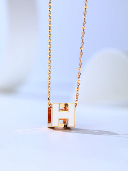 [⭐Shinejoy]H CAGE PINK GOLD NECKLACE